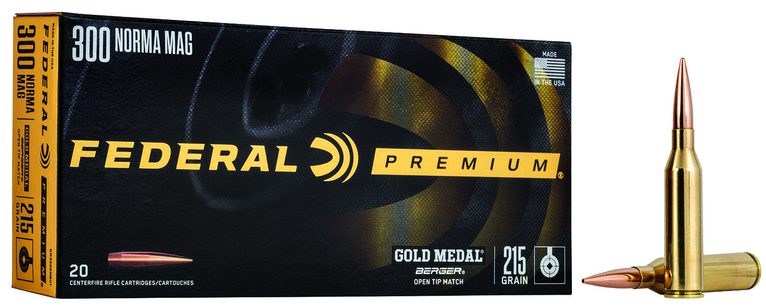 Federal FEDERAL AMMO 300 Norma Mag 215Gr Gold Medal Berger Hybrid 20rd