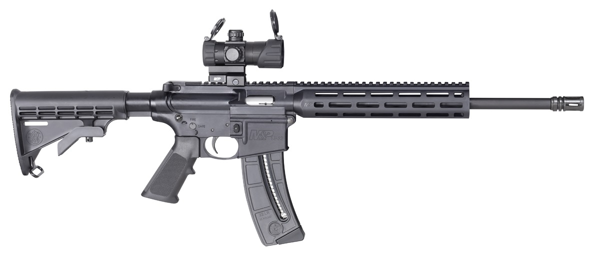 SMITH & WESSON MP15-22 Sport 22LR 16.5" 25rd w/ Red/Green Dot - Black