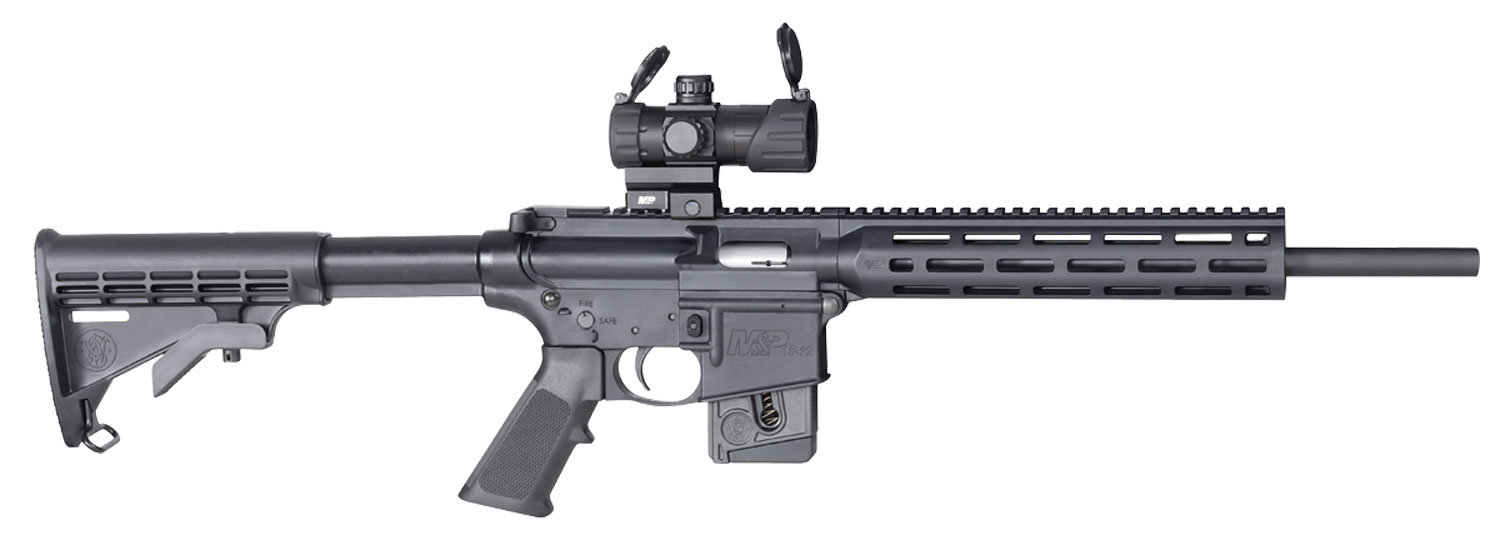 SMITH & WESSON MP15-22 Sport 22LR 16.5" 10rd Semi-Auto Rifle w/ Red Dot - CA Compliant - Black