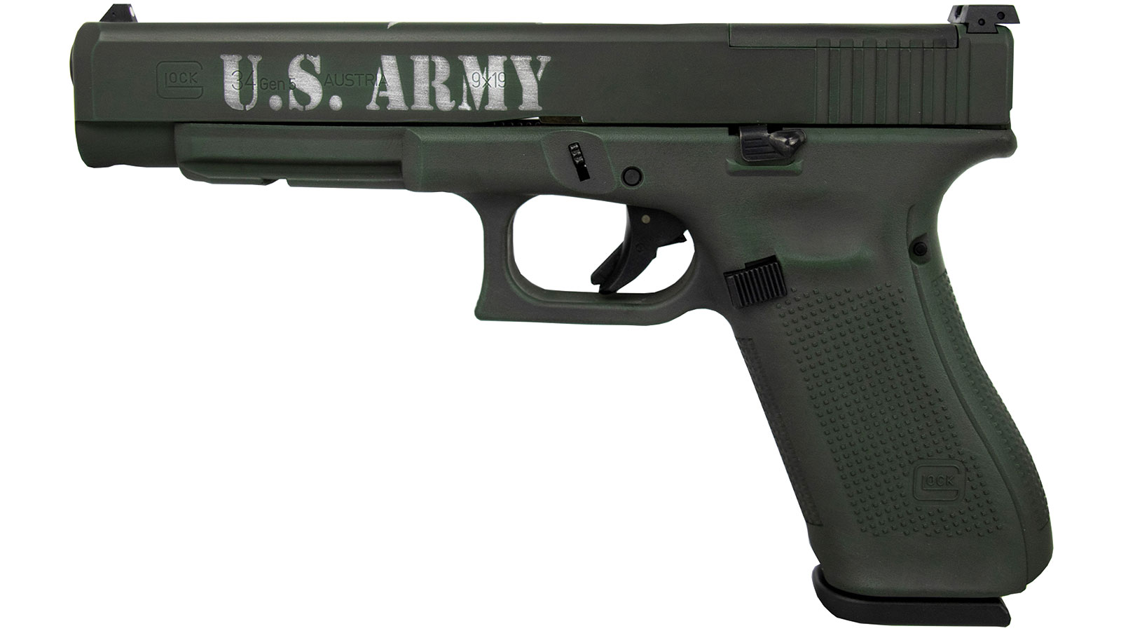 Glock GLOCK G34 G4 9mm 5.3" 17rd OD WW2 White