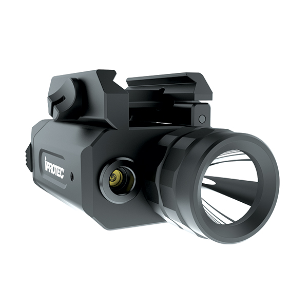 iProtec Iprotect 6567 RM230 Lsg Weaponlight Green Laser Combo Clear 46 230 Lumens CR123A Battery Black Aircraft Grade Aluminum