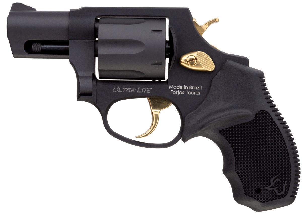 TAURUS 856 Ultra Lite 38 Special 2" 6rd Revolver - Black w/ Gold Accents