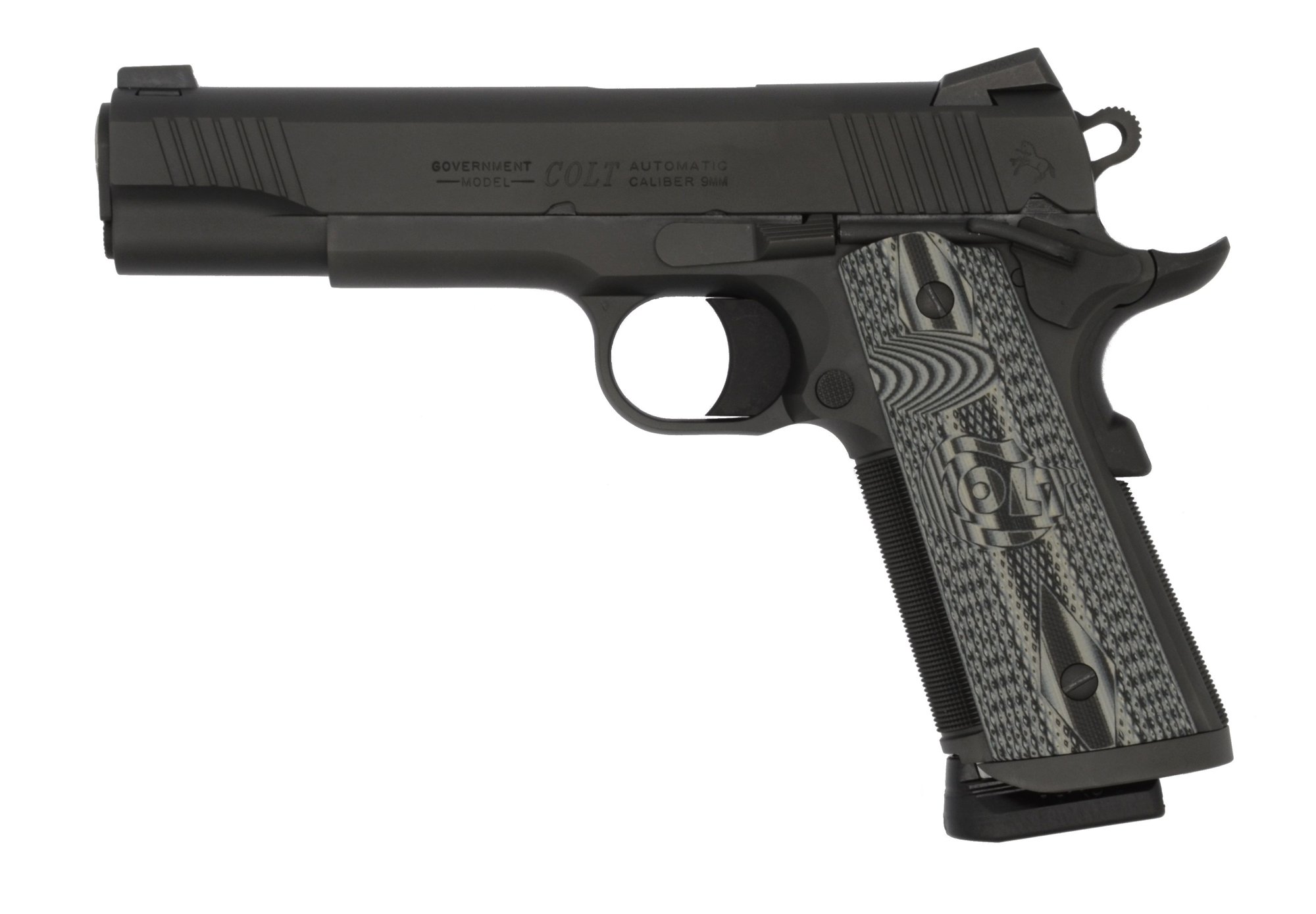 COLT CCU Government 1911 9mm 5" 9+1 Pistol - Black w/ G10 Grips