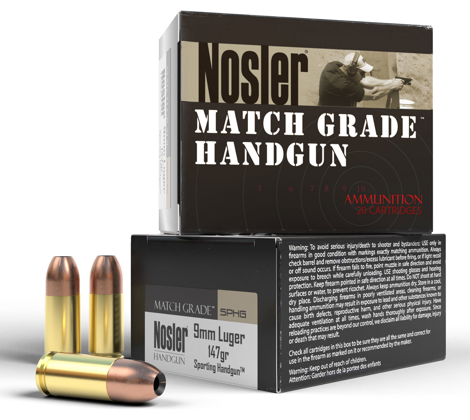 Nosler 51297 Match Grade 22Creedmoor 85gr RDF Hollow Point Boat Tail 20 Per Box/10 Case