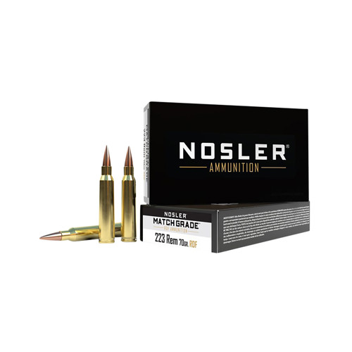 NOSLER RDF 223 REM 70gr Hollow Point Boat-Tail Ammunition | 20 Rounds