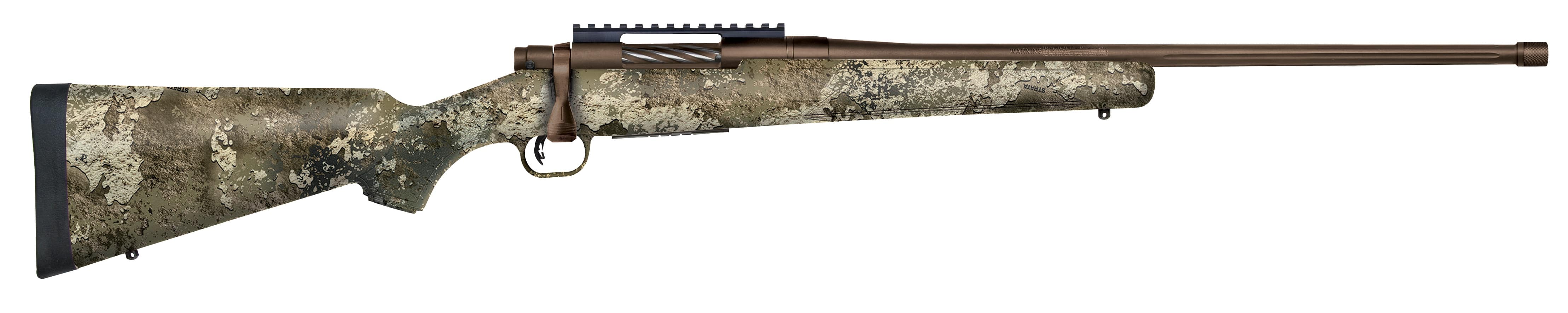 MOSSBERG Patriot 22-250 Rem 22" 5+1 Bolt Rifle w/ Fluted Threaded Barrel - Brown / TrueTimber Strata