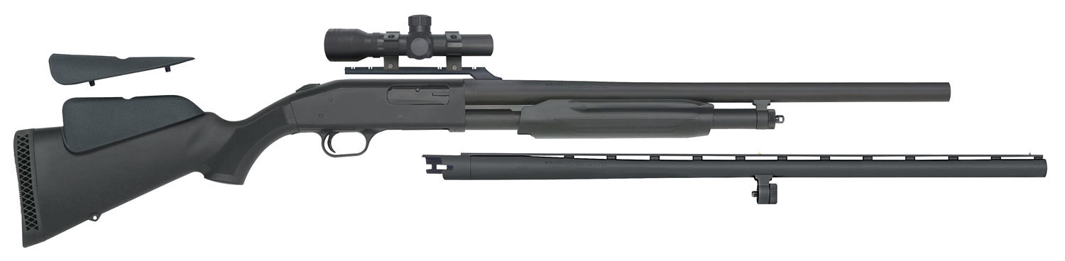 MOSSBERG 500 Combo 12 Gauge 3" 24"/28" 5+1 Pump Shotgun w/ Dead Ringer 2.5x20 Scope - Black