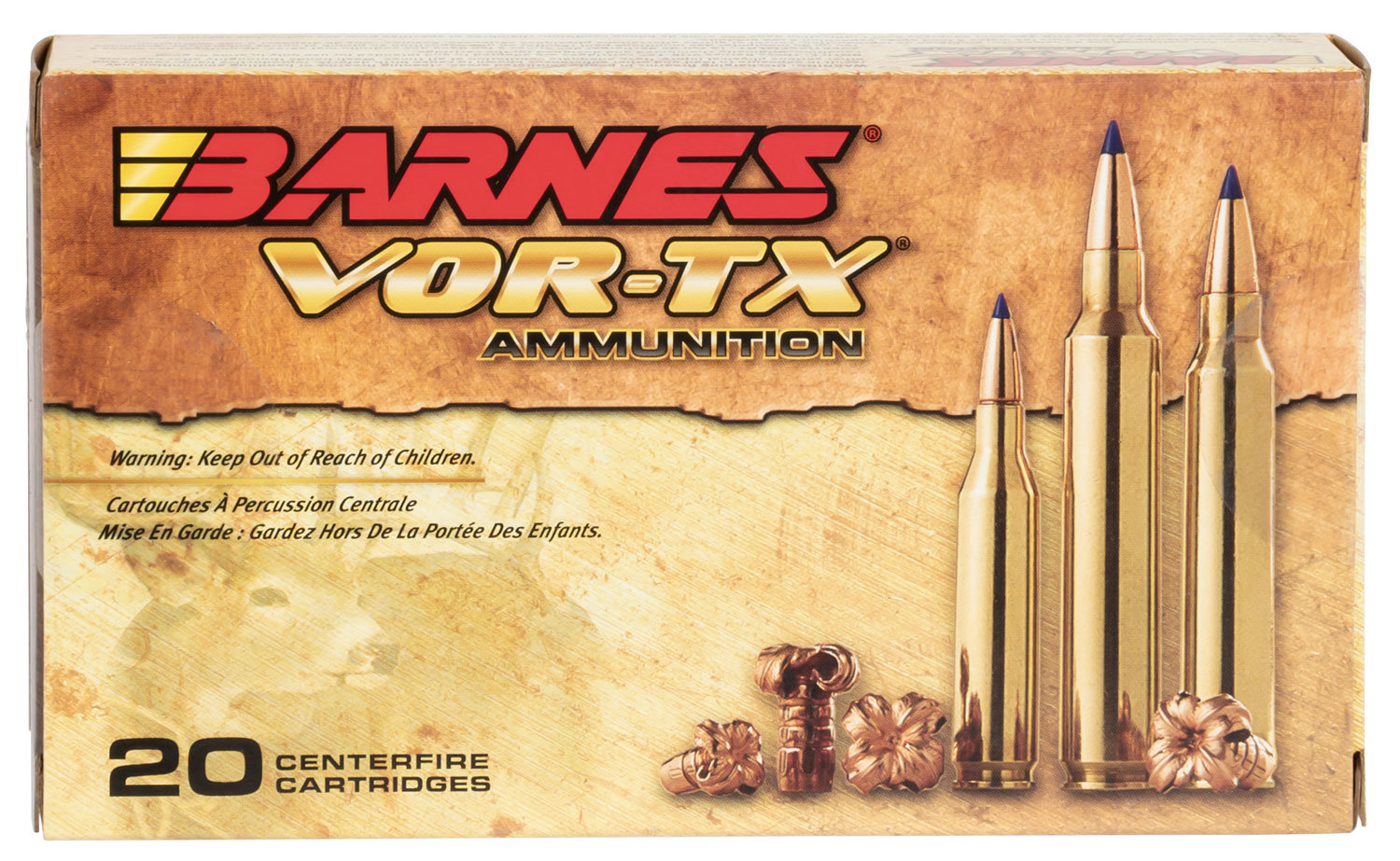 BARNES AMMO VOR-TX 300 Weatherby Mag 180gr Tipped TSX Boat Tail Ammunition | 20 Rounds