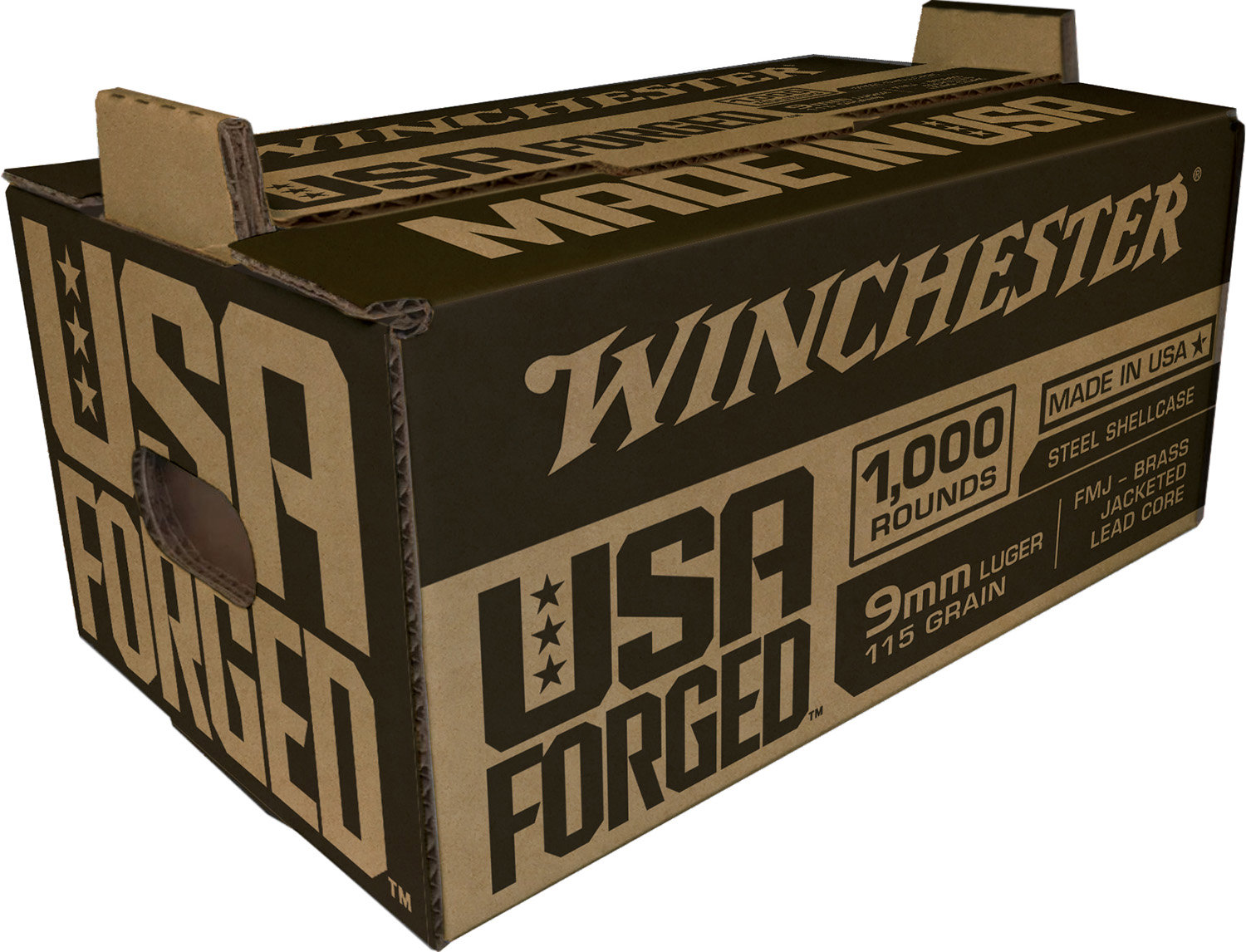 Winchester Repeating Arms Win USA Frgd 9MM 115GR FMJ 1000RD 1