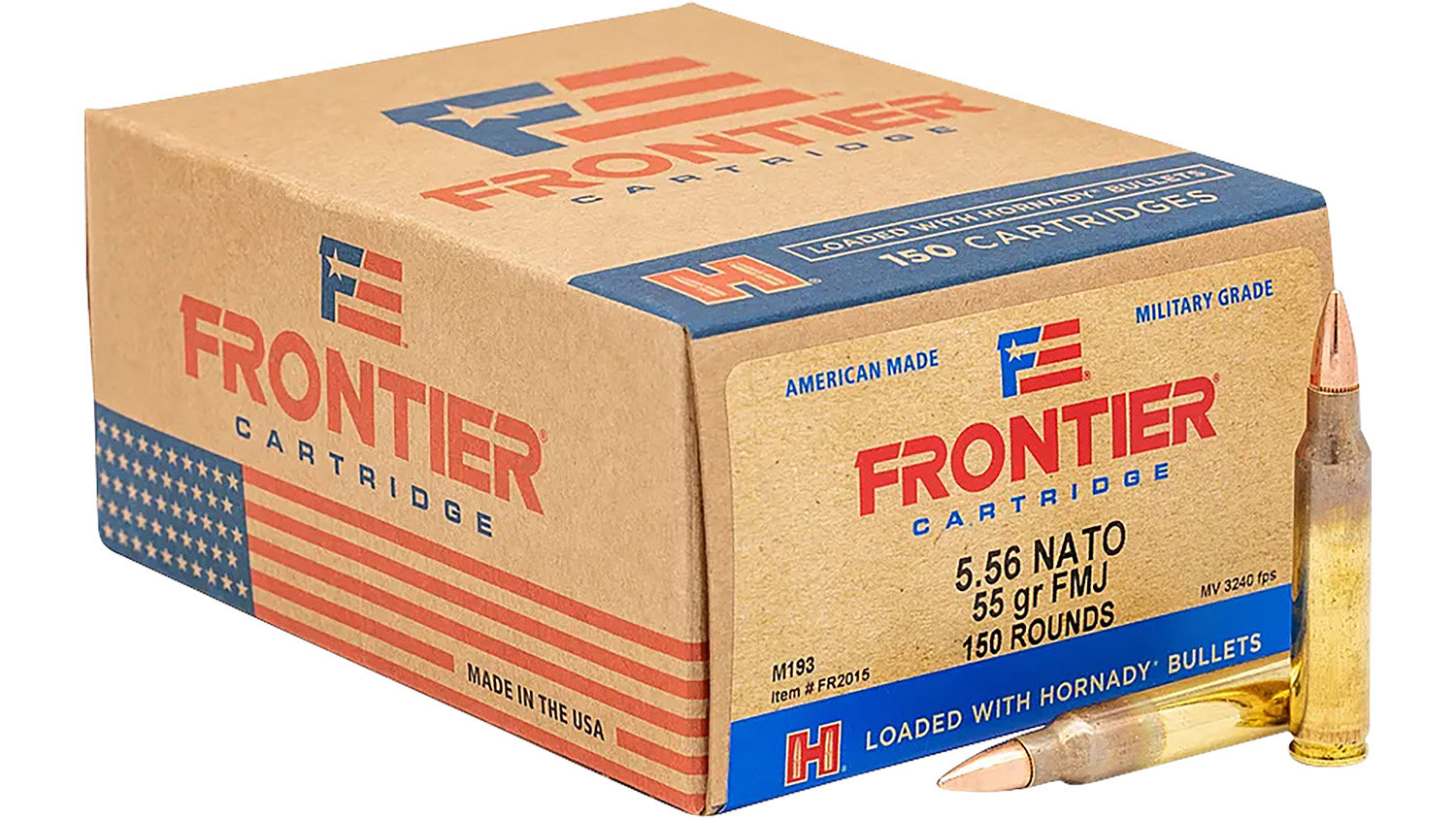 Hornady HORNADY 5.56 NATO Frontier 55Gr FMJ (XM193) 150rd