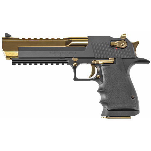 MAGNUM ERSEARCH Desert Eagle Mark XIX 50 AE 6 7rd Pistol  Black w Titanium Gold Barrel