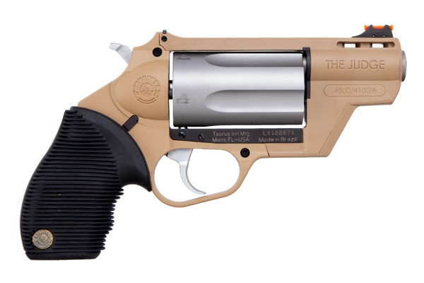 TAURUS Public Defender 410 Gauge / 45 LC 2" 5rd Revolver - FDE / Black Rubber Grips