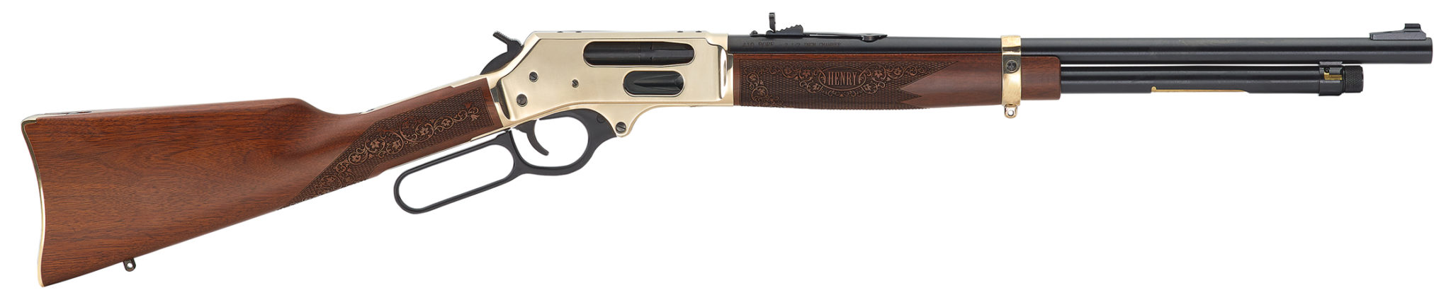 HENRY Side Gate Lever Action 410 Gauge 2.5" 5rd Shotgun - Brass / Engraved Walnut