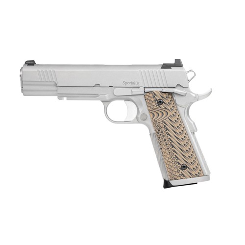 DAN WESSON Specialist 1911 9mm 5 10rd Pistol w Night Sights  Stainless  G10