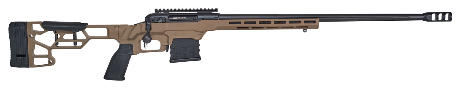 SAVAGE ARMS 110 Precision Short Action 308 Win 20" 10rd Bolt Rifle w/ Threaded Barrel - Black / FDE