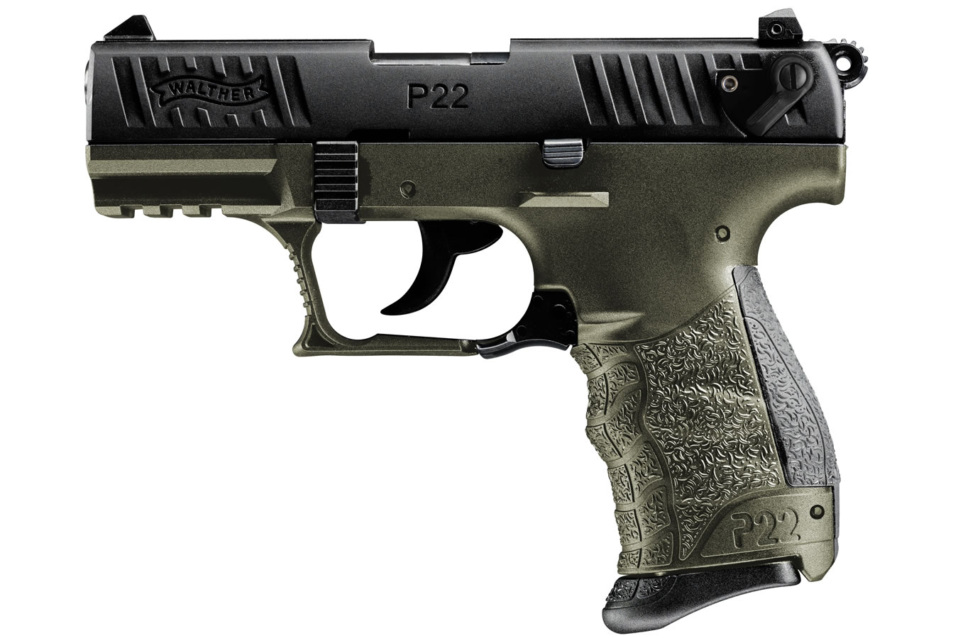 WALTHER ARMS P22Q 22LR 3.4" 10rd - OD Green