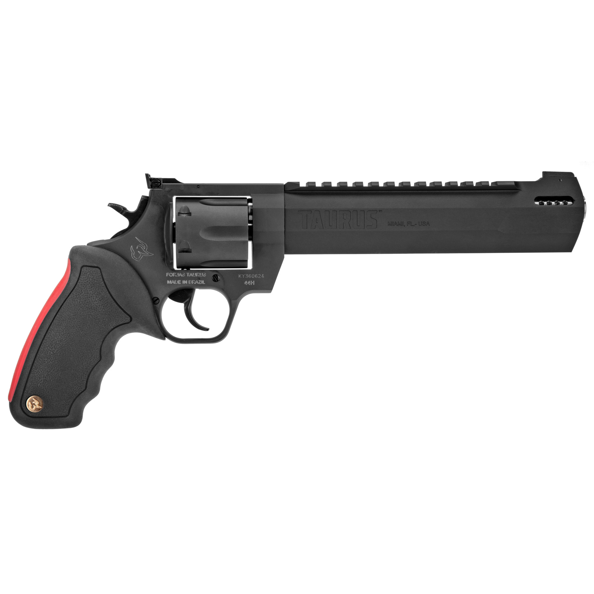 TAURUS Raging Hunter 454 Casull 8.375" 5rd Revolver | Black w/ Rubber Grips