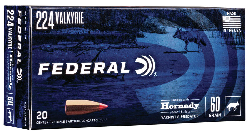 Federal FEDERAL AMMO 224 Valkyrie 60 Grain Hornady V-Max 50rd