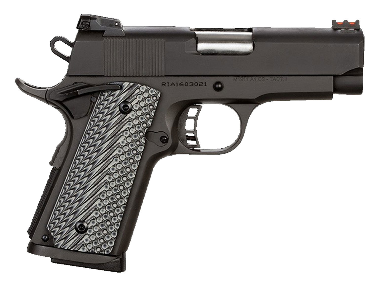 ROCK ISLAND M1911-A1 Tactical II Compact 45ACP 3.5" 7rd Pistol - Parkerized w/ G10 Grips