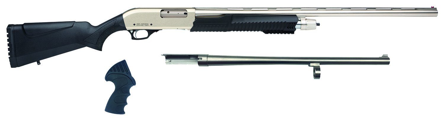 ROCK ISLAND Meriva 3-in-1 12 Gauge 3" 18.5"/28" 4rd Pump Shotgun Combo - Black / Chrome