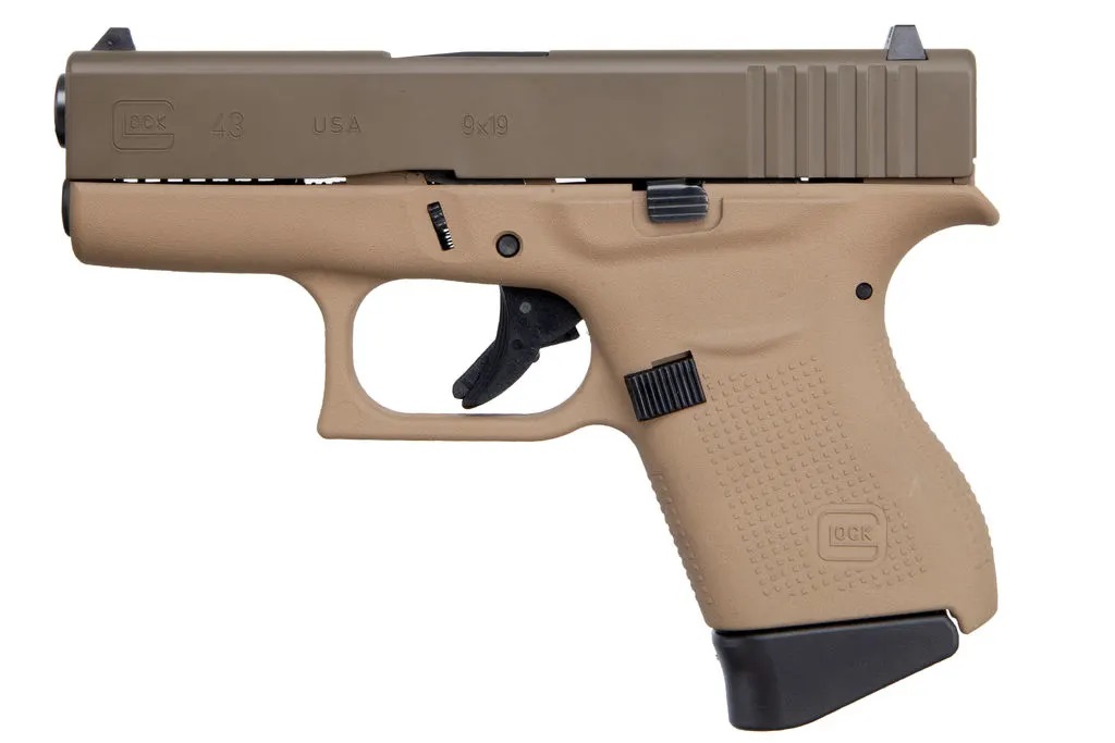 Glock GLOCK G43 9mm 3.4" 6rd Pistol - Patriot Brown / FDE
