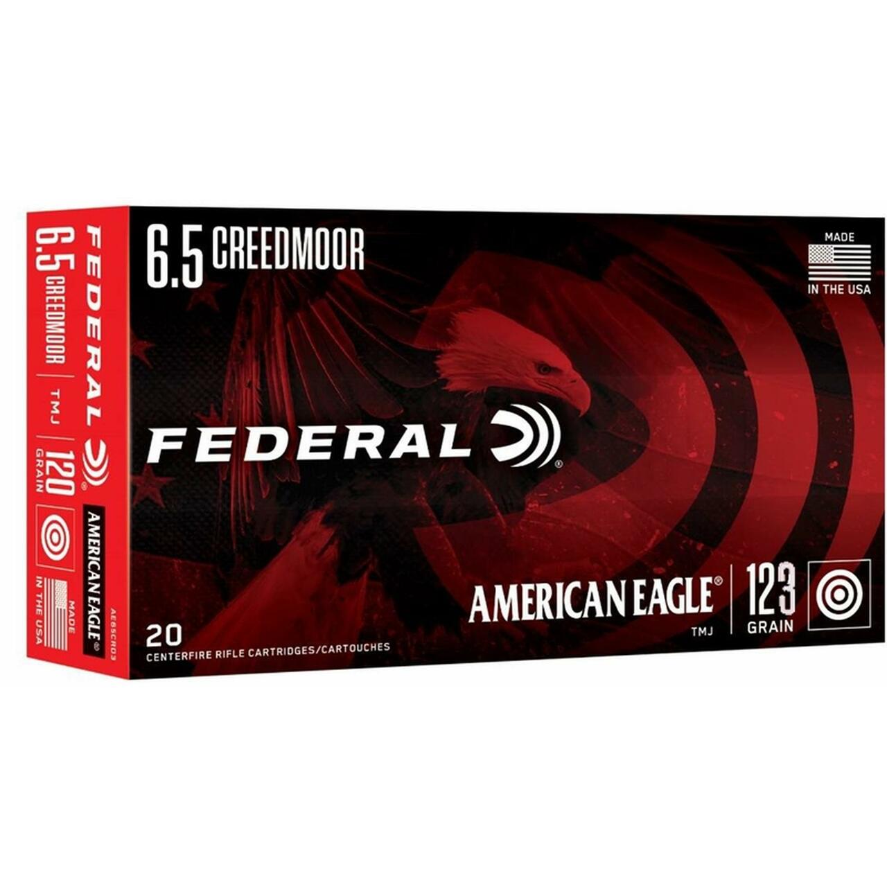 Federal FEDERAL AMMO 6.5 Creedmoor 123Gr American Eagle OTM 20rd