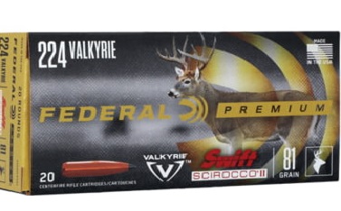 Federal FEDERAL AMMO 224 Valkyrie 81 Gr Swict Scirocco II 20rd