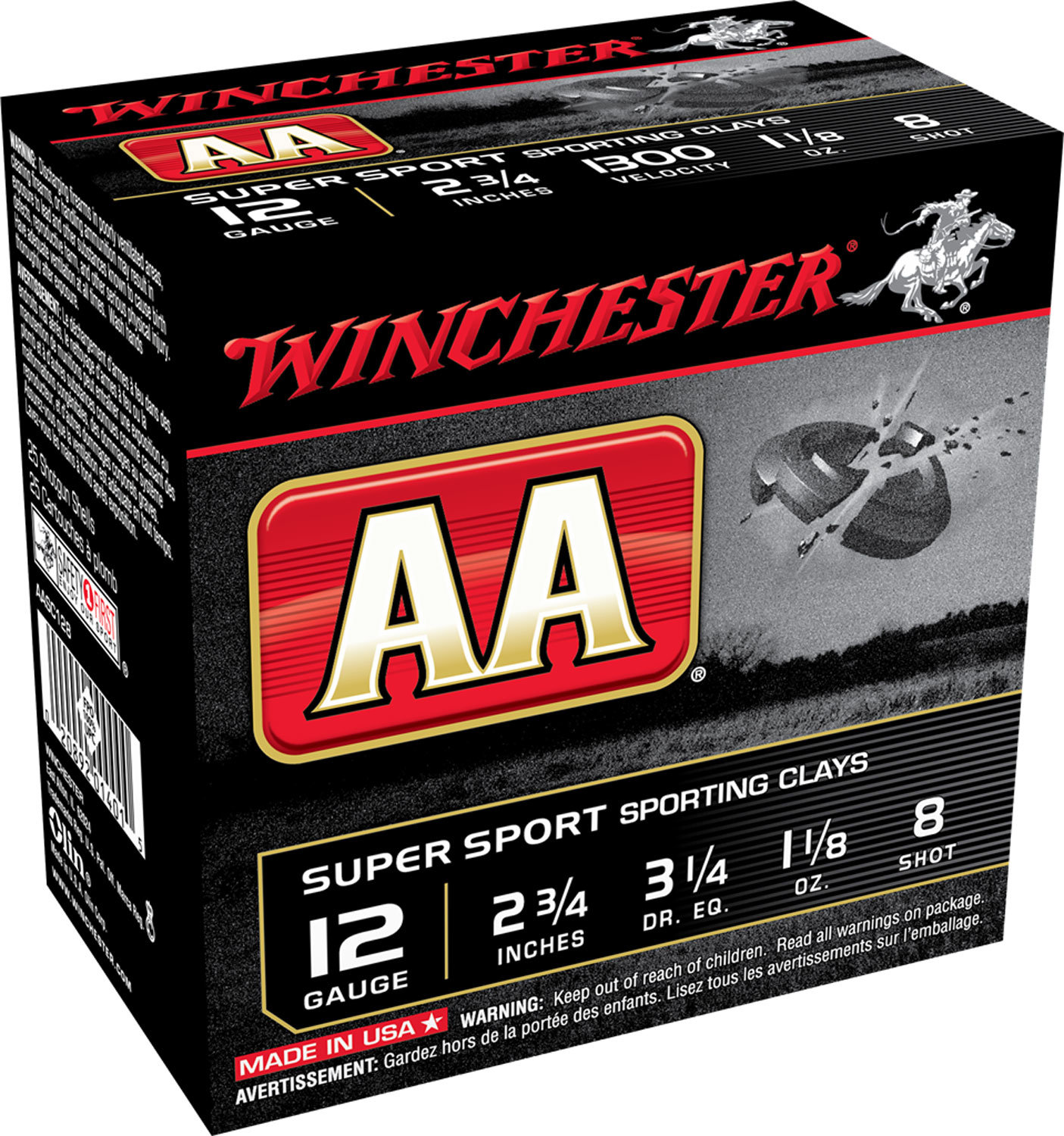 Winchester Repeating Arms Win Aa Sporting Clays Vp 12GA 2.75 8 1 1002
