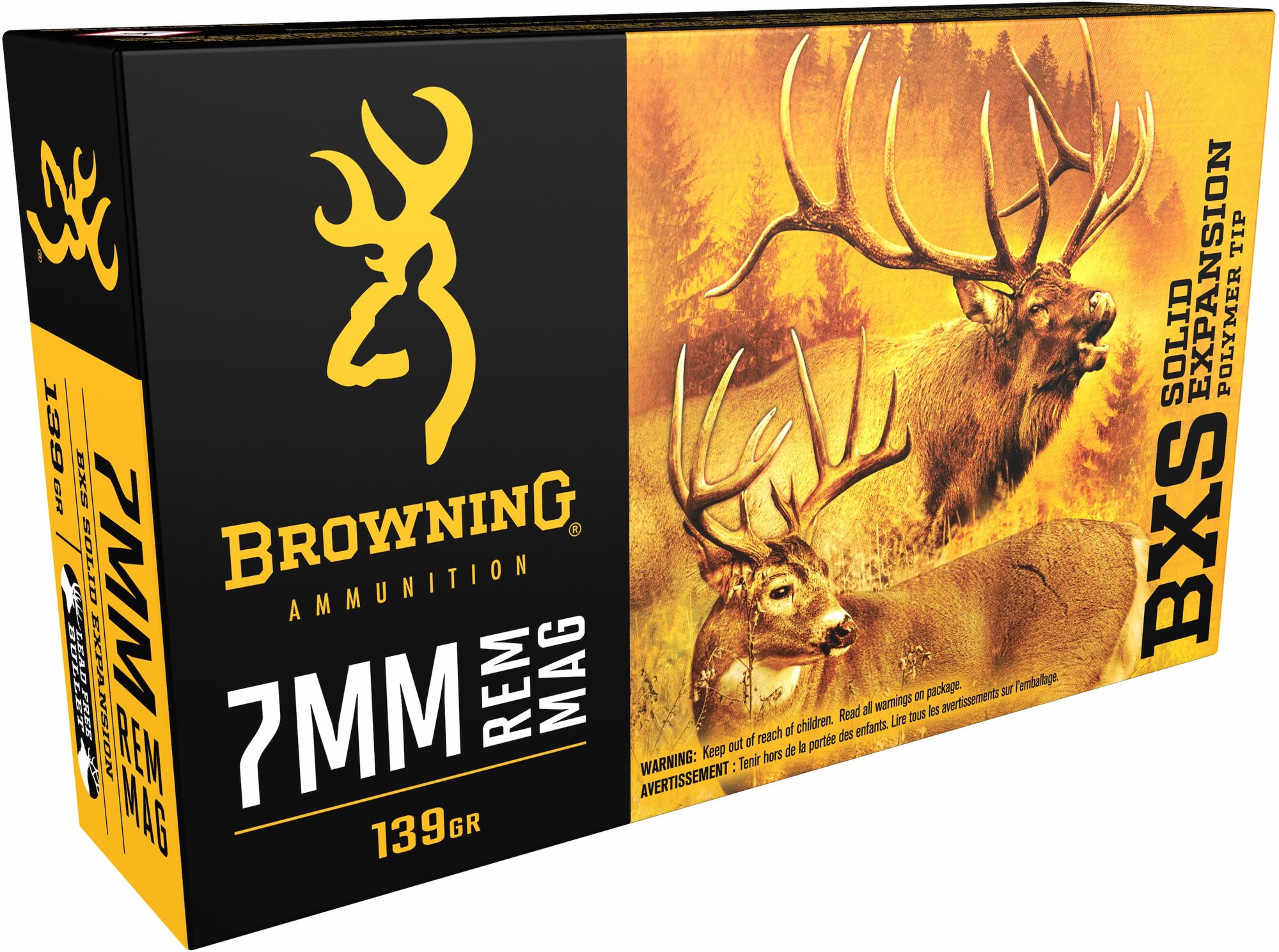 Browning Browning Ammo B192400071 Bxs 7mm Rem Mag 139 GR Terminal Tip 20 Bx 10 Cs