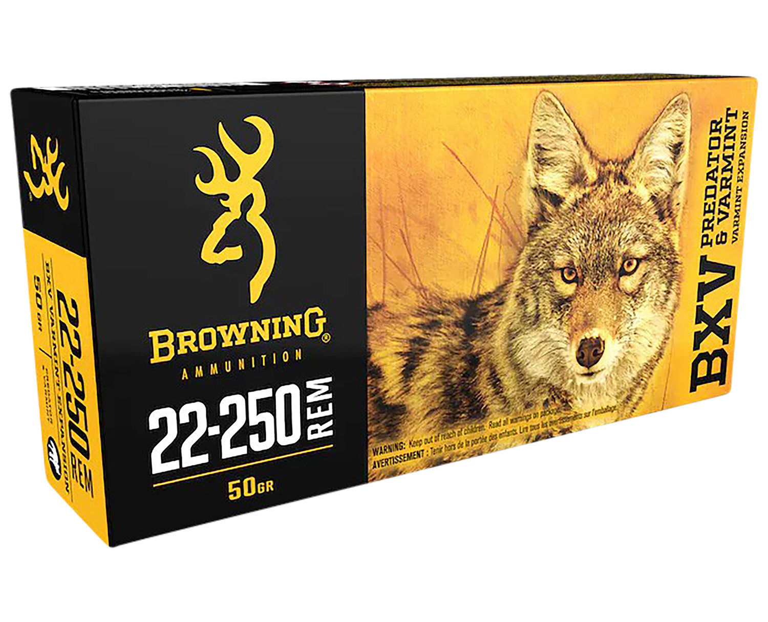 Browning Browning Ammo B192322250 Bxv 22 250 Rem 50 GR Polymer Tip 20 Bx 10 Cs