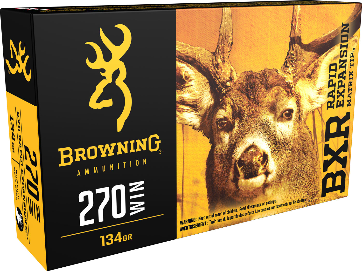 Browning Browning Ammo B192102701 Bxr 270 Winchester 134 GR Matrix Tip 20 Bx 10 Cs