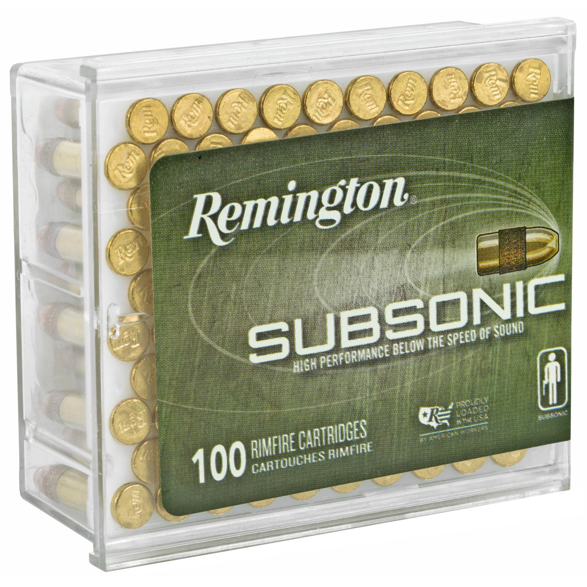 Remington REMINGTON SubSonic 22LR 40Gr Copper Plated Hollow Point Ammuntion | 100 Round
