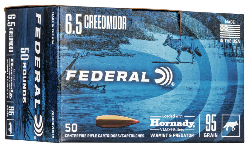 Federal FEDERAL AMMO 6.5 Creedmoor 95Gr Hornady V-Max 50rd