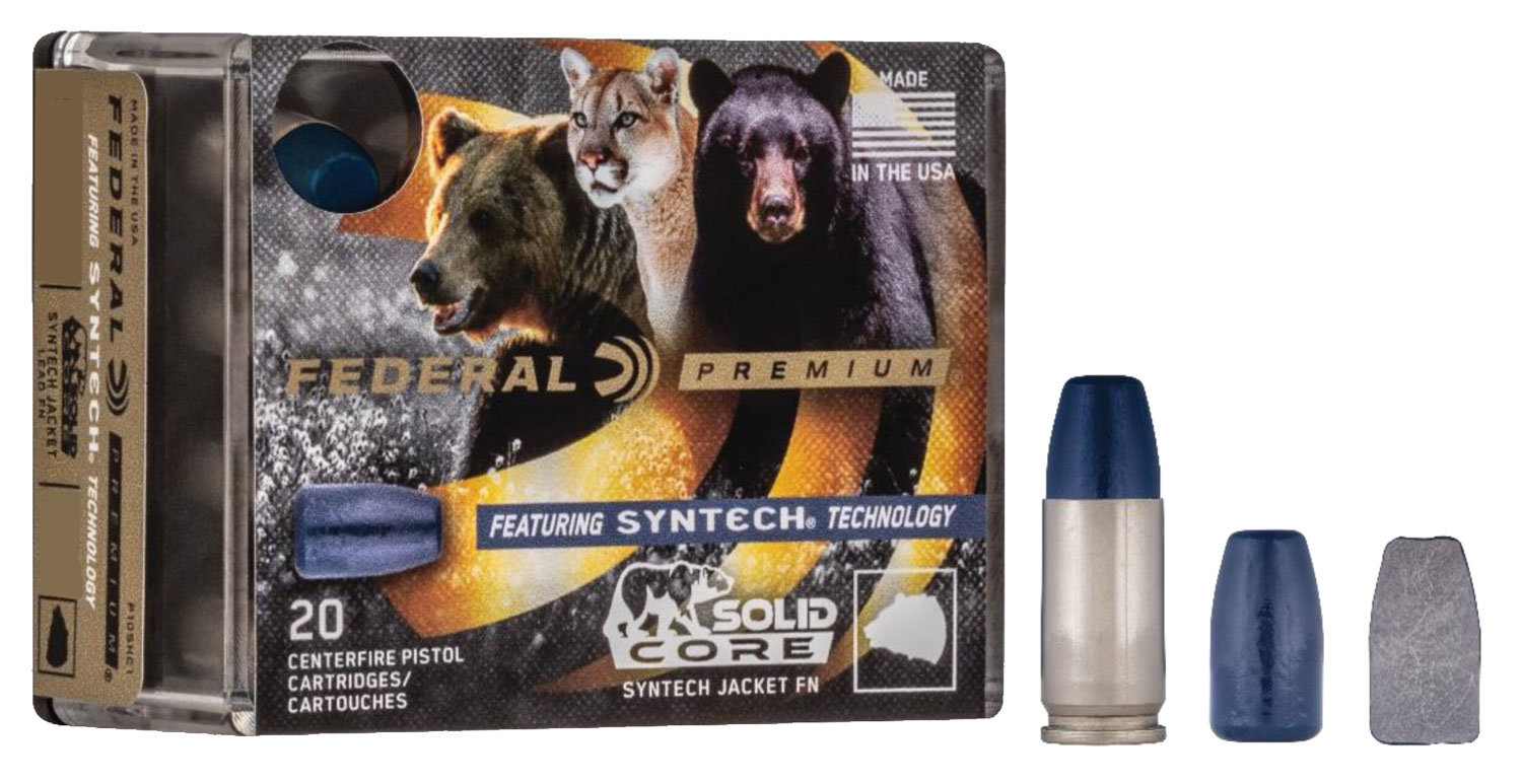 Federal Federal P44SHC1 Premium 44 Rem Mag 300 GR Solid Core Synthetic Flat Nose 20 Bx 10 Cs