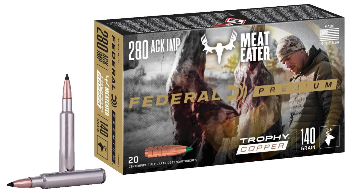 Federal FEDERAL AMMO 280 Ackley Improved 155Gr Terminal Ascent 20rd