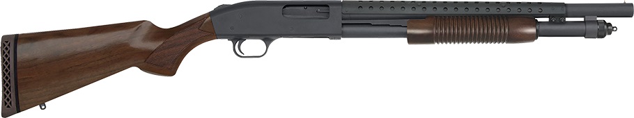 MOSSBERG 590 RETROGRADE 12 Gauge 3" 18.5" 6rd Pump Shotgun - Black / Walnut