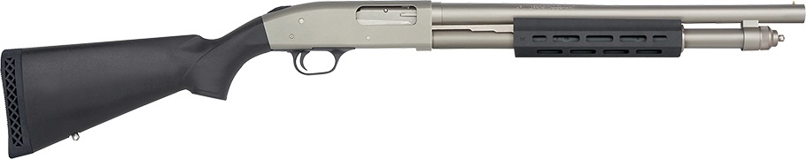 MOSSBERG 590A1 12 Gauge 18.5" 6rd - Silver & Black