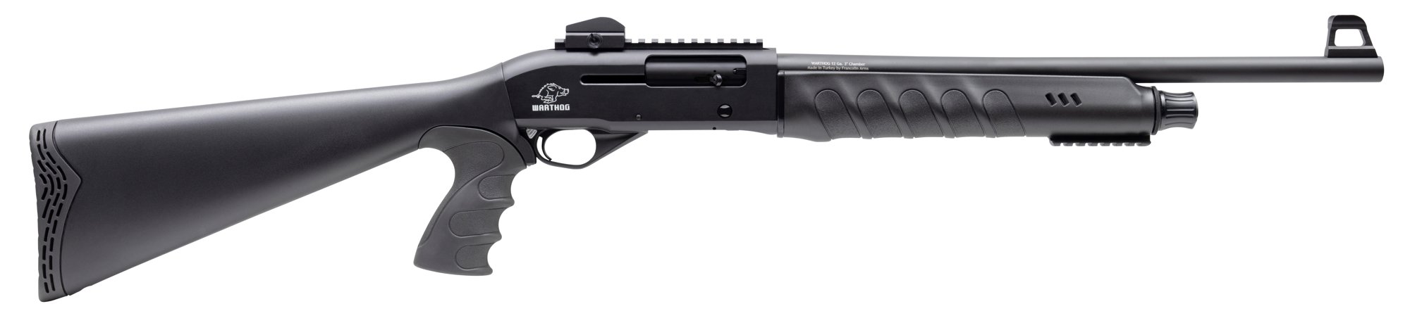 CITADEL Warthog 12 Gauge 3" 20" 4rd Semi-Auto Shotgun w/ Pistol Grip & Ghost Ring - Black