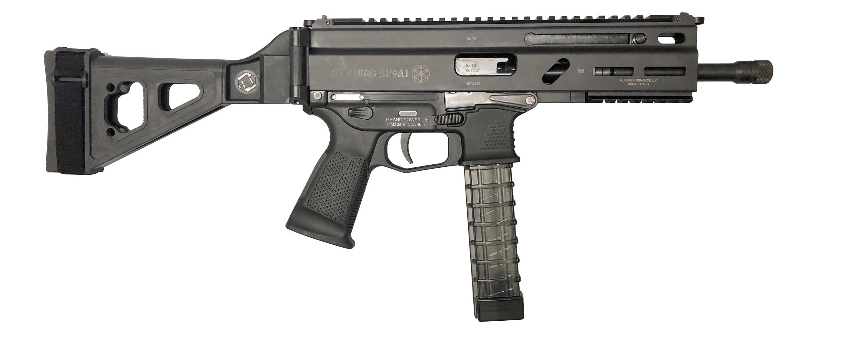 GRAND POWER Stribog SP9A1 9mm 8" 30rd SBT