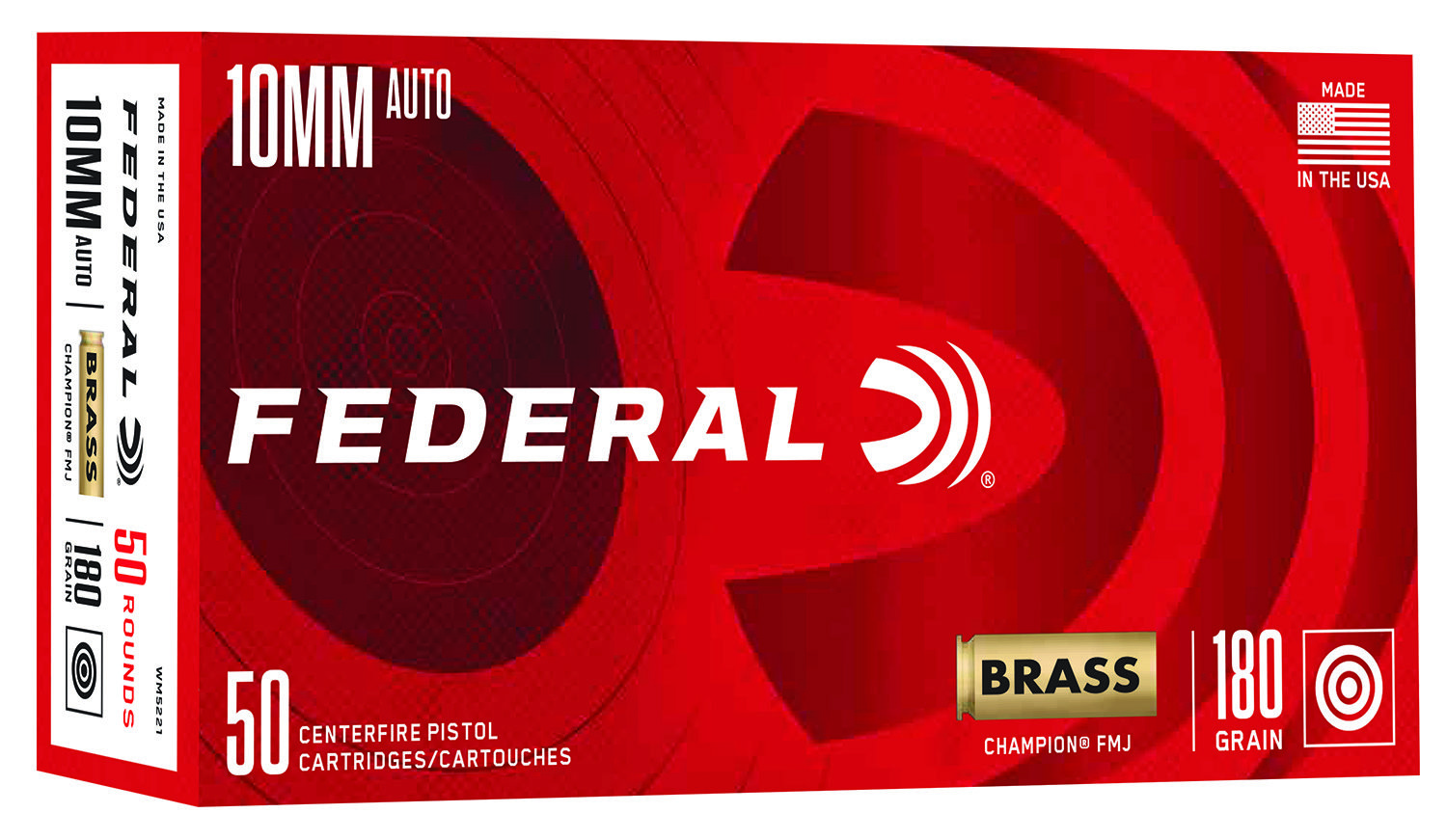 Federal Fed WM5221 10M Brass 180 FMJ 5020