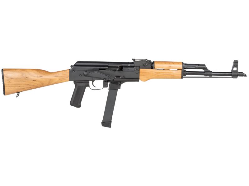 CENTURY ARMS WASR-M 9mm 16.3" 33rd Semi-Auto AK47 Rifle - Glock Mags - Black / Wood