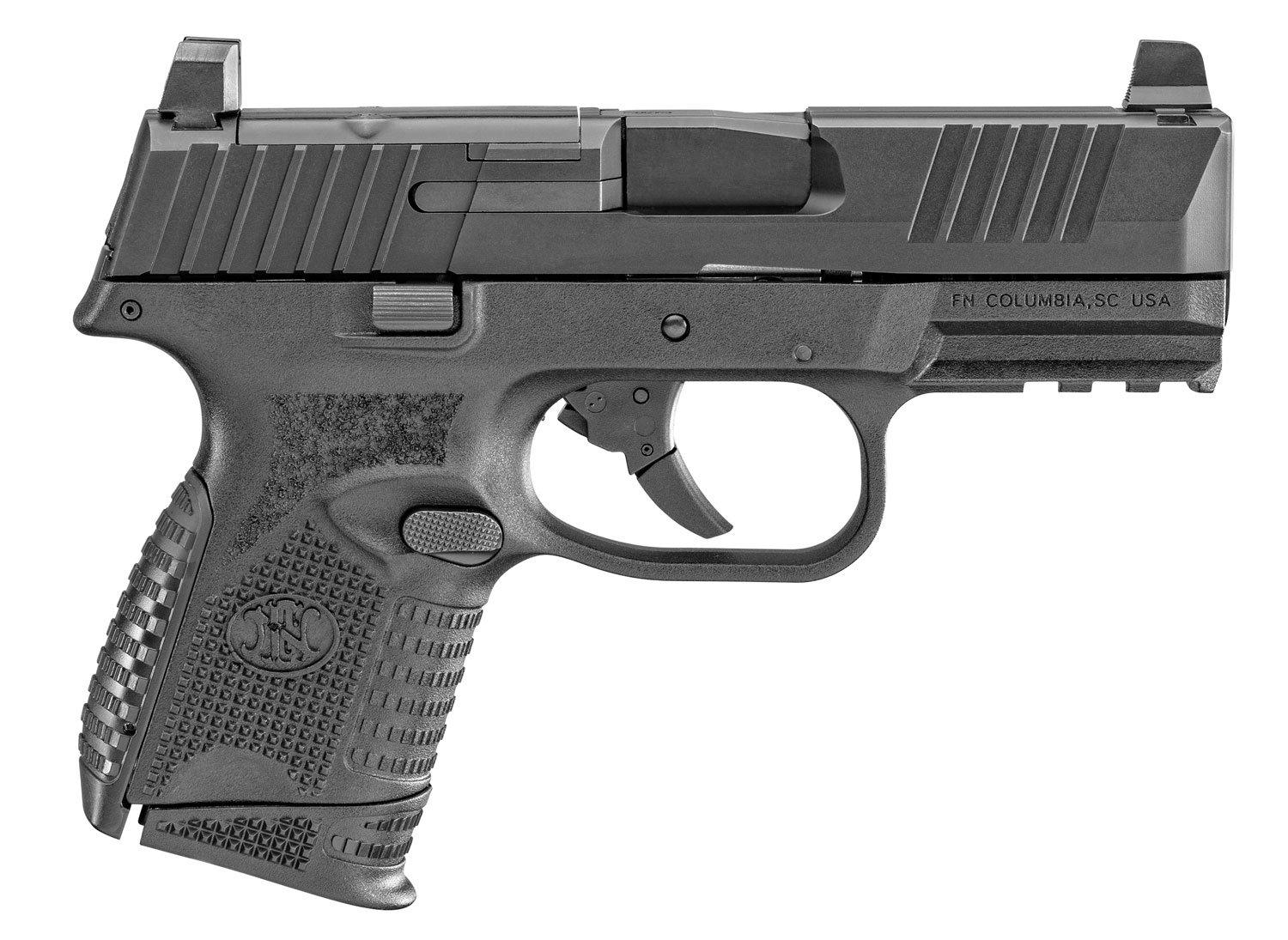 FN 509C Semi Automatic Pistol 3.7″ Barrel 9MM 12/15 Round – Compact Model – Black/BLK – 66-100571