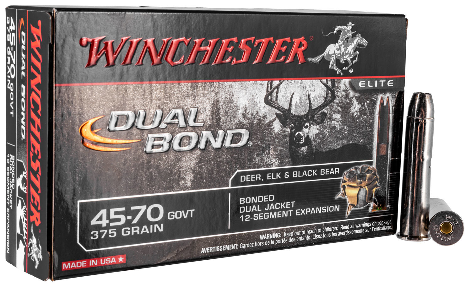Winchester Repeating Arms Winchester Ammo S4570DB Dual Bond 45-70 Gov 375 g...