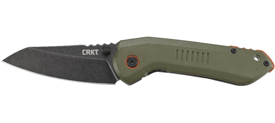 CRKT 6280 Overland 3″ Folding Sheepsfoot Plain Stonewashed 8Cr13MoV SS Blade/ Green G10/SS Handle Includes Pocket Clip