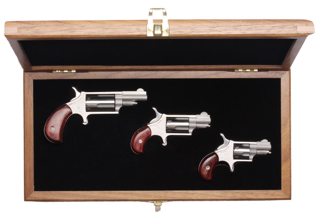 NAA 3-Gun Set 22Short/22LR/22Mag Wlnt Case Match SNs