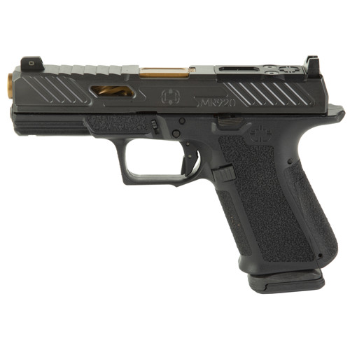 SHADOW SYSTEMS MR920 Elite 9mm 4 15rd Optic Ready Pistol w Night Sights  Bronze  Black