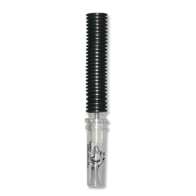 Haydel’s Game Calls CH92 Coyote Howler Tube Call Coyote Sounds Attracts Dominate Dogs Clear/Black Plastic | USA Gun Store