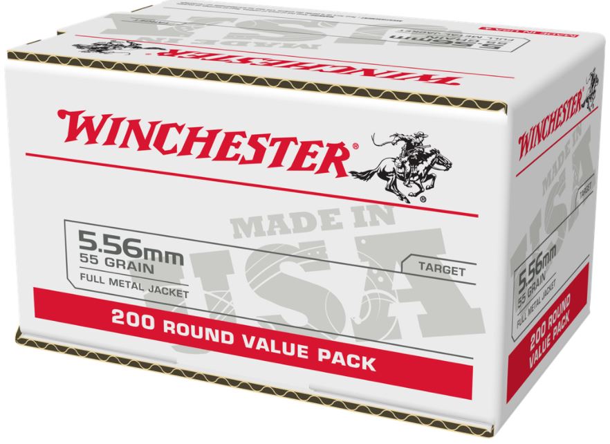 Winchester Repeating Arms Winchester Ammo Wm193420Cs USA 5.56x45mm NATO 55 GR Full Metal Jacket FMJ 420 Bx 2 Cs