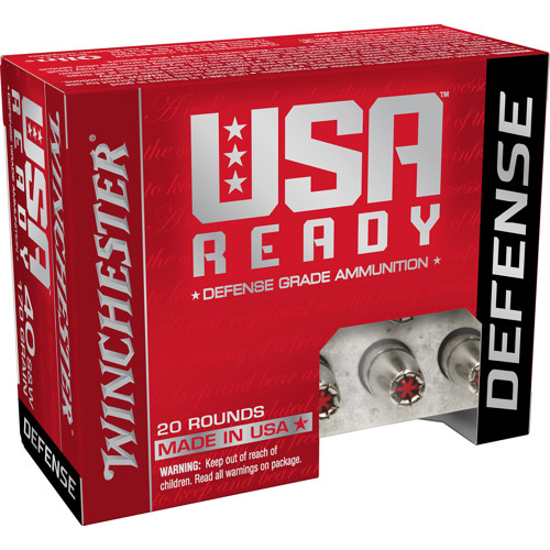 WINCHESTER USA Ready 40 S&W 170 gr Hex Vent Hollow Point Ammunition | 20 Rounds