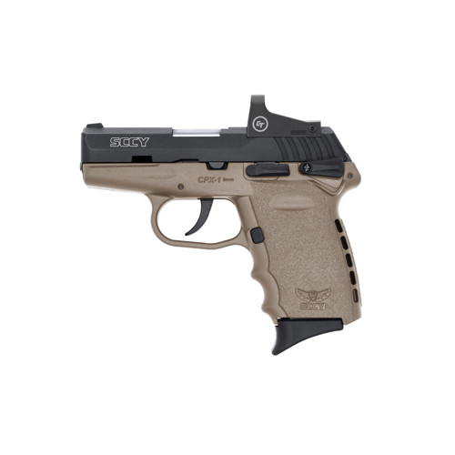 SCCY INDUSTRIES CPX1-CB w/RedDot DAO 9mm 3.1" 10rd Blk/FDE w/Safe
